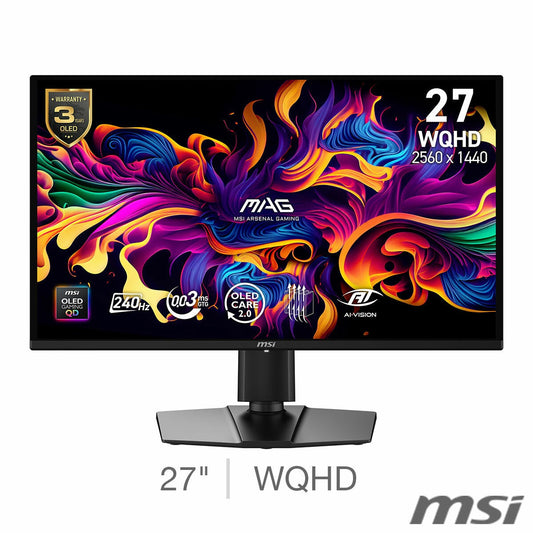 MSI MAG274QP 27" QD-OLED Gaming Monitor WQHD 2560x1440 240Hz 0.03ms Black
