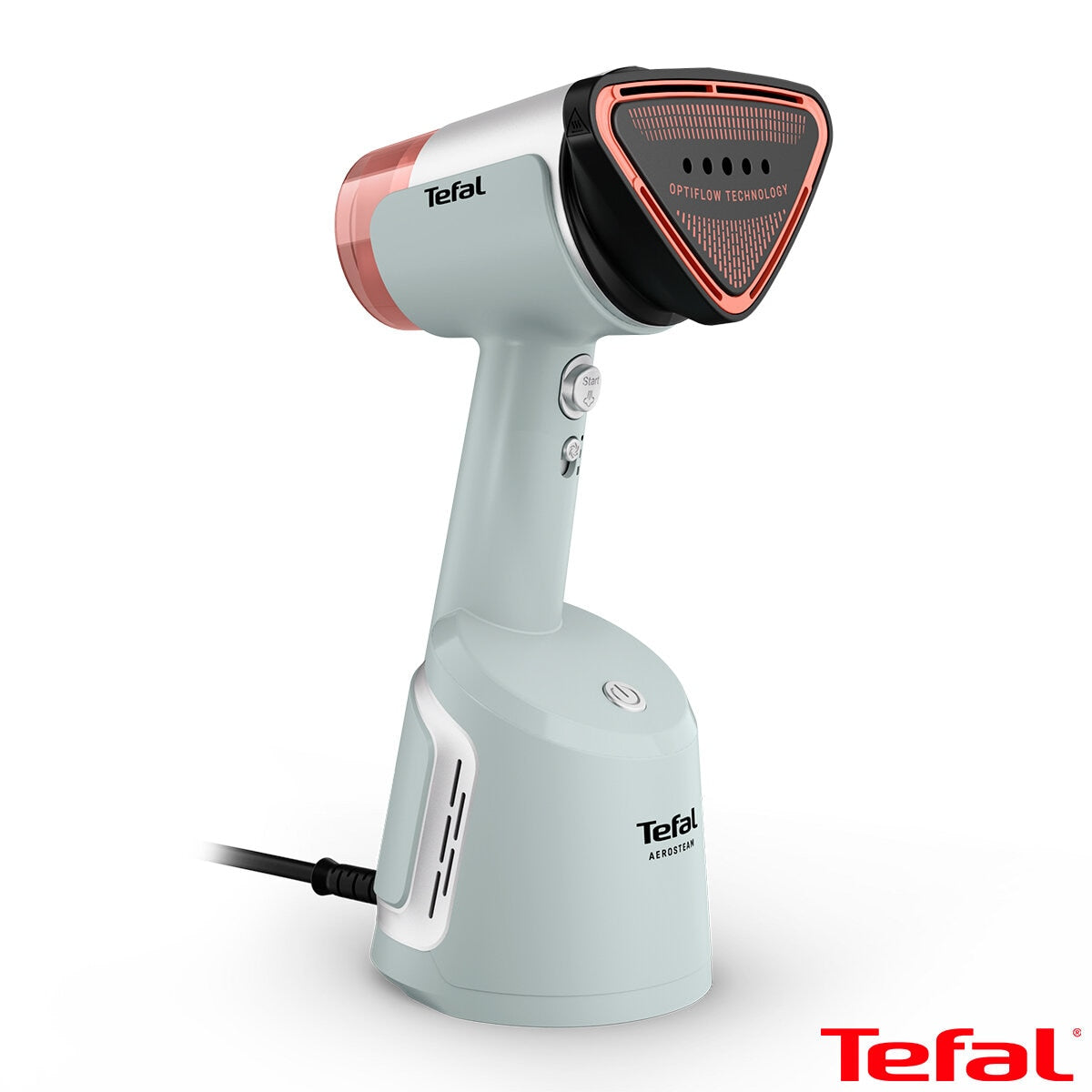 Tefal AeroSteam Garment Steamer DT9814G0 Heated Soleplate Blue Sage Green