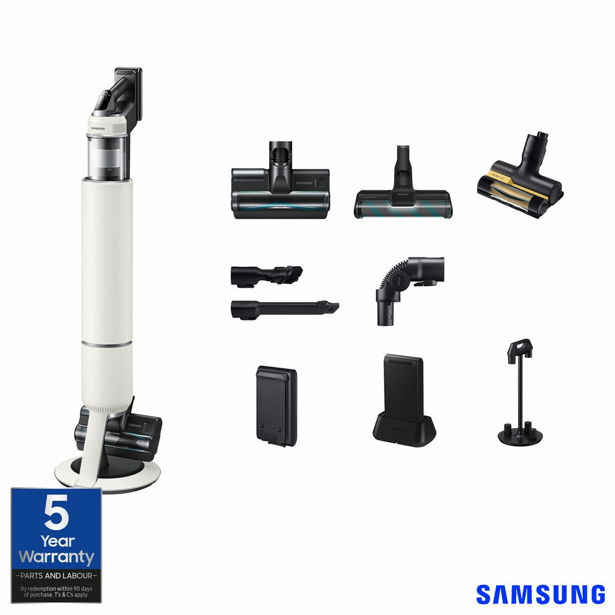 Samsung Bespoke Jet AI Lite Pro Stick Vacuum Cleaner 280W VS80F28D White