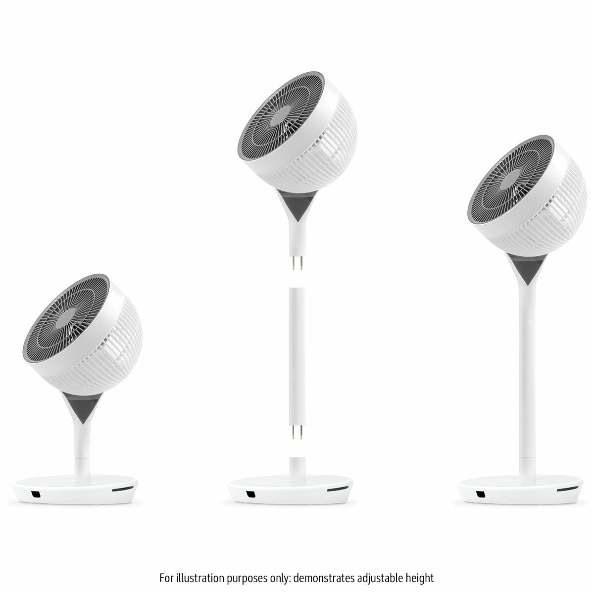 IRIS Woozoo STF-360DC-N 360° Pedestal Fan Air Circulator 12 Speed White Grey