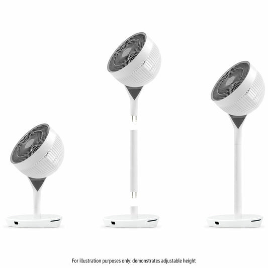 IRIS Woozoo STF-360DC-N 360° Pedestal Fan Air Circulator 12 Speed White Grey
