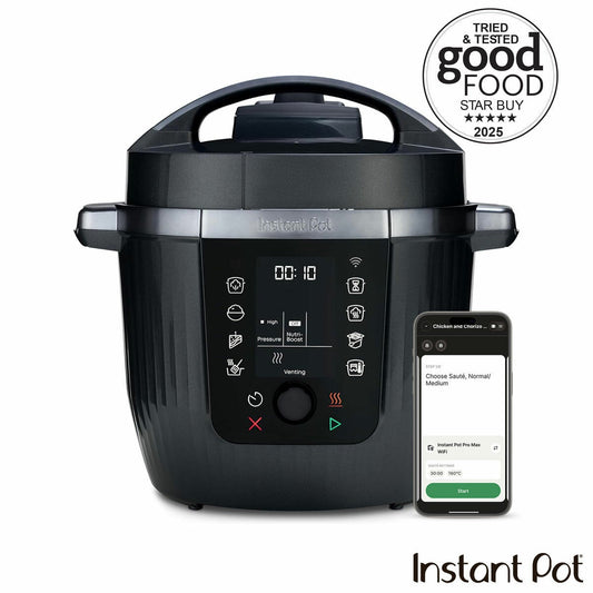 Instant Pot Pro 5.7L 10-in-1 Multicooker Pressure Slow Cooker Caviar Grey 6Qt