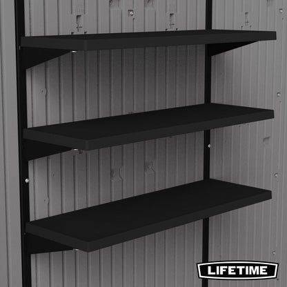 Lifetime 3 Piece Shelf Accessory Kit 60404 Steel Reinforced Black Plastic