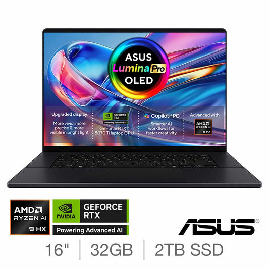 ASUS ProArt H7606WR 16" 4K OLED Laptop AMD Ryzen AI 9 32GB 2TB RTX 5070 Ti