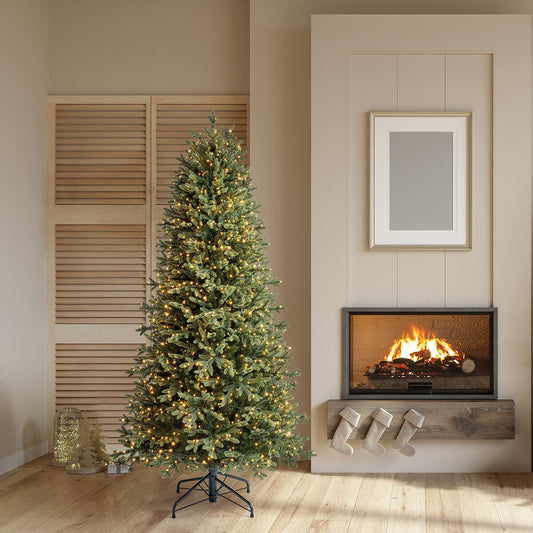 Aspen 6.5ft Slim Pre-Lit Artificial Christmas Tree 1200 LED Colour Changing