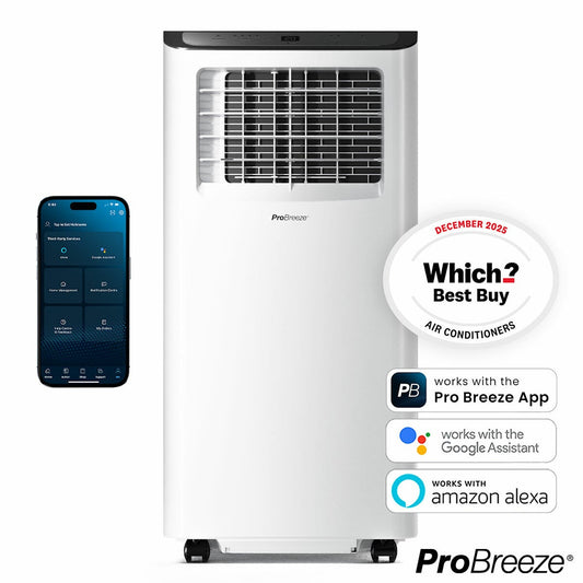 Pro Breeze 9000 BTU Portable Air Conditioner 3in1 WiFi Smart White PB-AC01