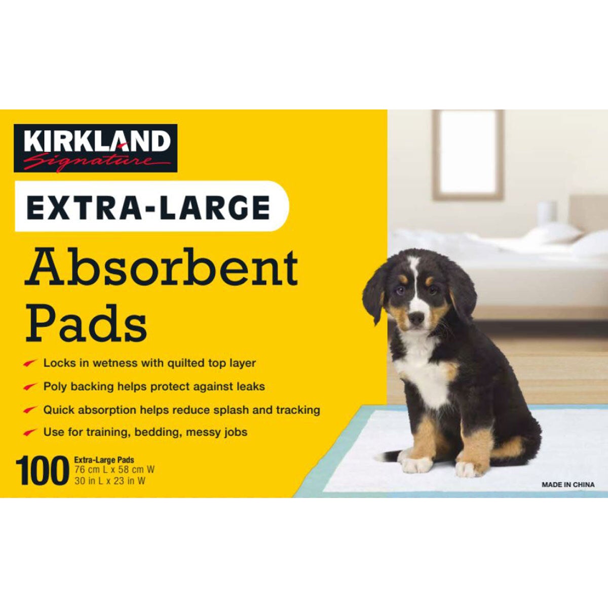 Kirkland Signature Extra Large Dog Training Pads 76x58cm 100 Pack Absorbent