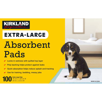 Kirkland Signature Extra Large Dog Training Pads 76x58cm 100 Pack Absorbent