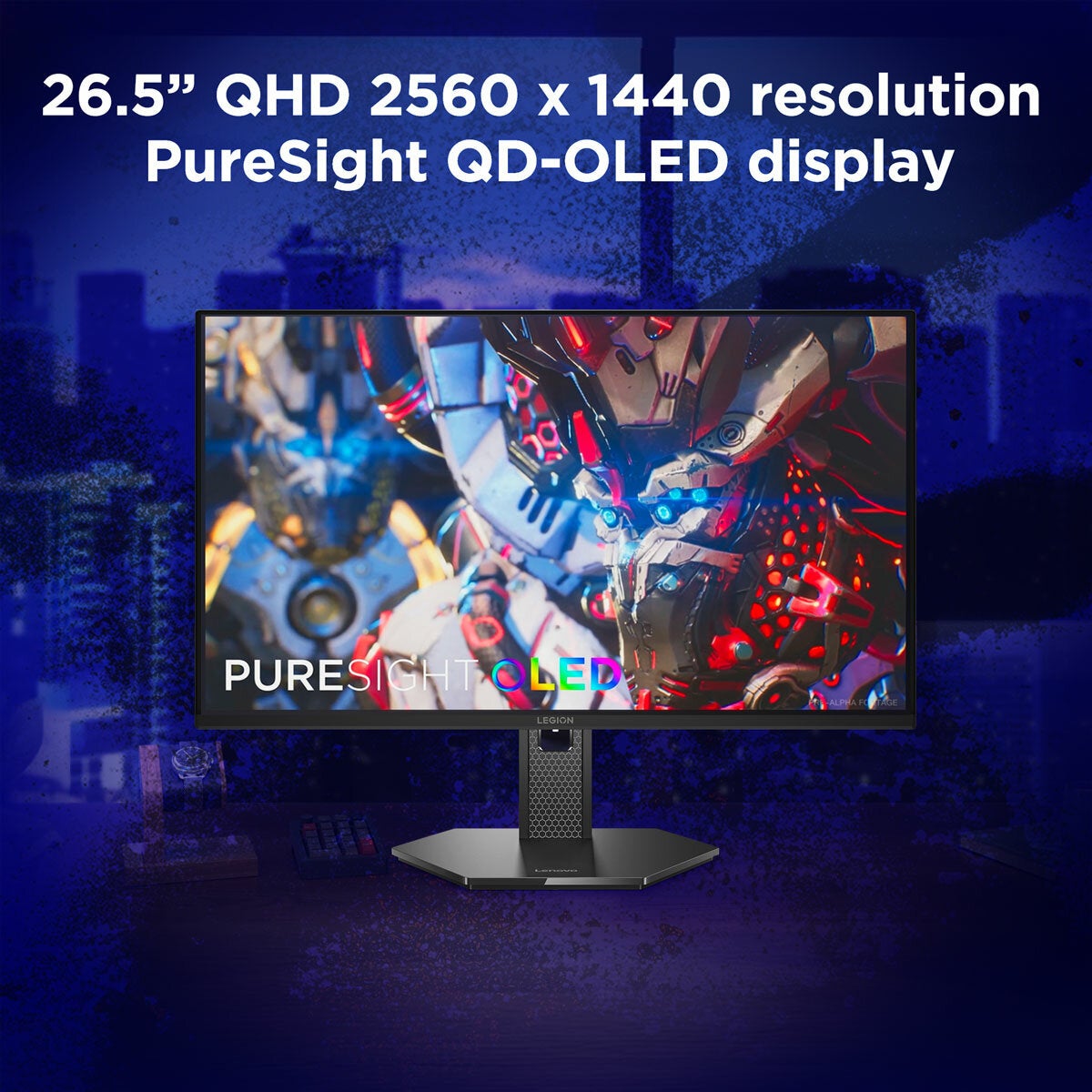 Lenovo Legion 27Q-10 QD-OLED Gaming Monitor 27" QHD 240Hz Black 67E1GAC1UK