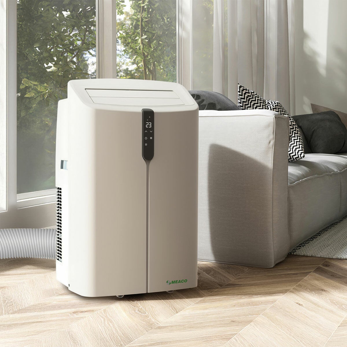 Meaco 12000 BTU Portable Air Conditioner Heater Heat Cool White 3 Speed 24Hr