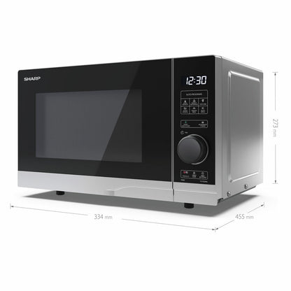 Sharp YC-PS204AU Solo Microwave Oven 700W 20 Litre Digital Silver 10 Levels