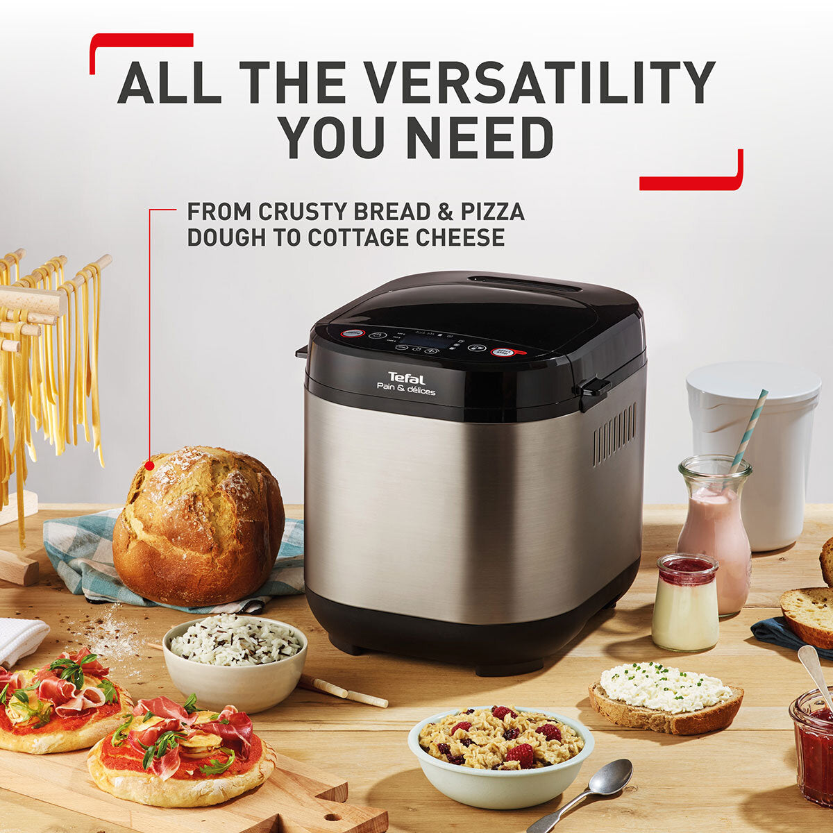 Tefal Pain et Delices Breadmaker PF240E40 20 Programs Rapid Bake 3 Sizes Black
