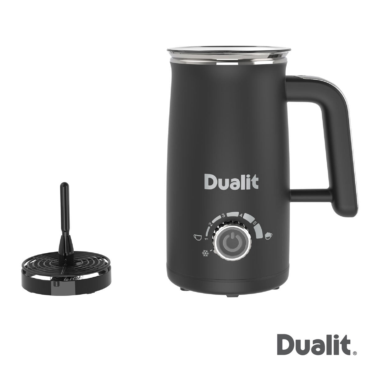 Dualit Max Milk Frother Hot Chocolate Maker 580ml Cordless Black Jug 1.1kg