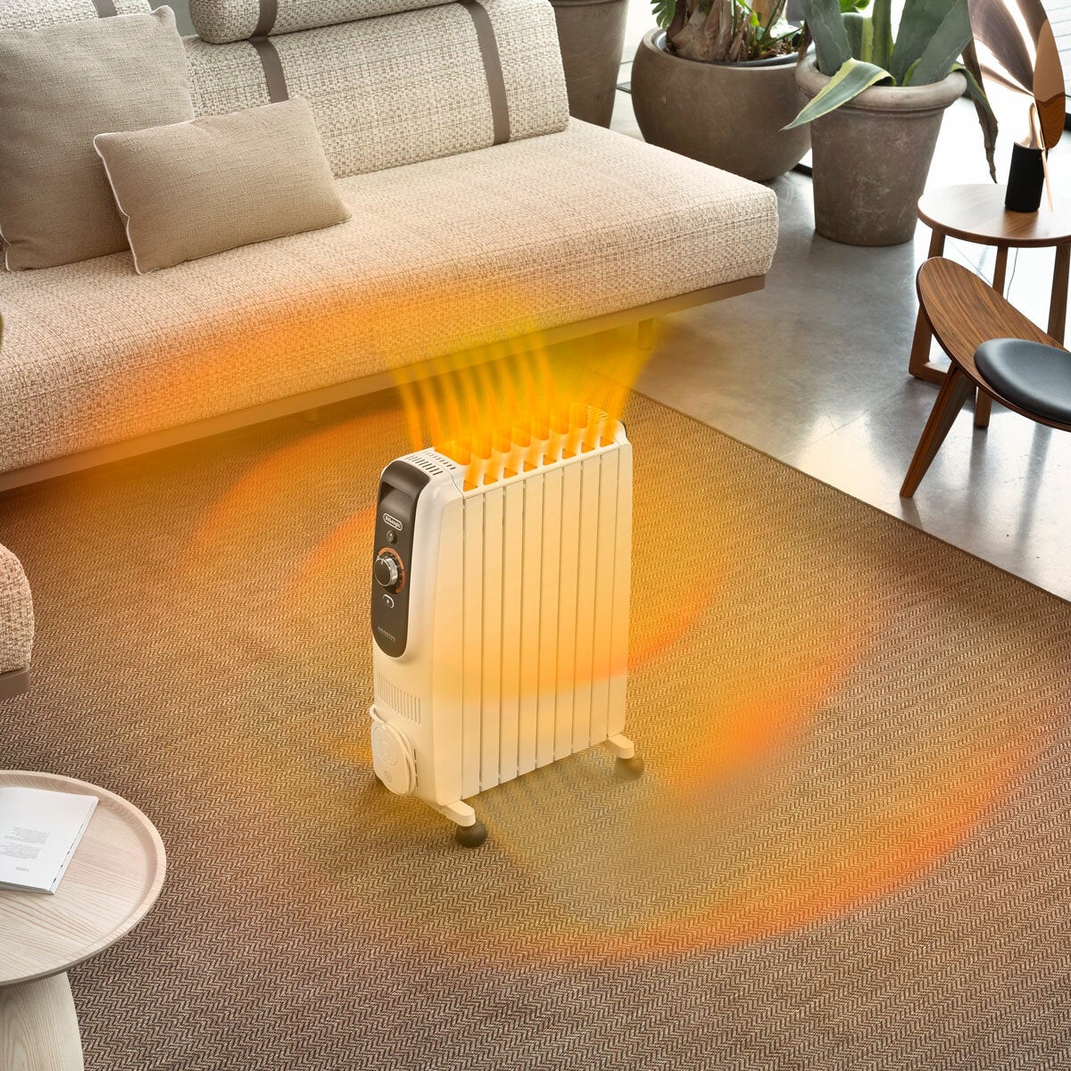 De'Longhi Dragon TRD5082T 2000W Oil Filled Radiator White 24Hr Timer 3 Mode