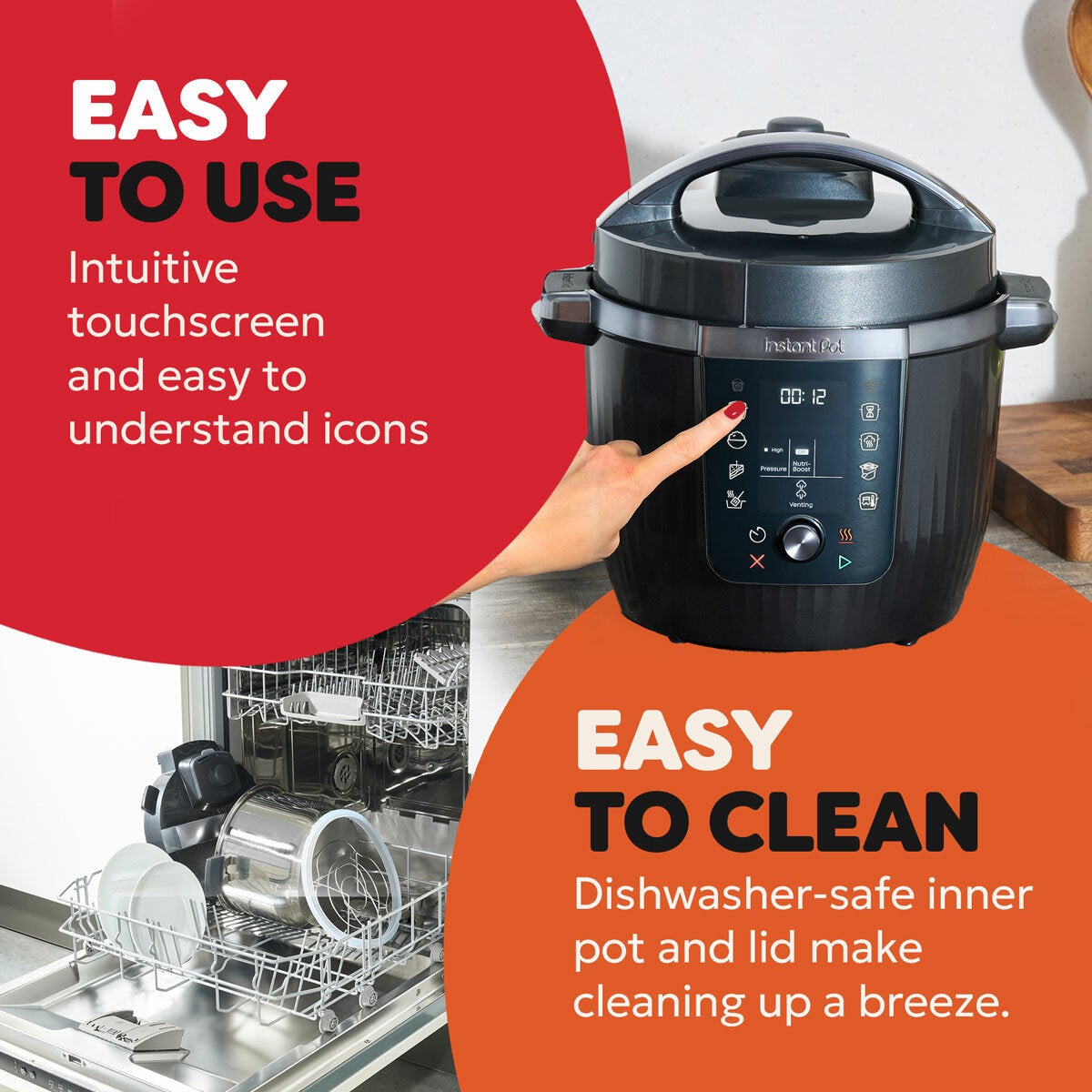 Instant Pot Pro 5.7L 10-in-1 Multicooker Pressure Slow Cooker Caviar Grey 6Qt