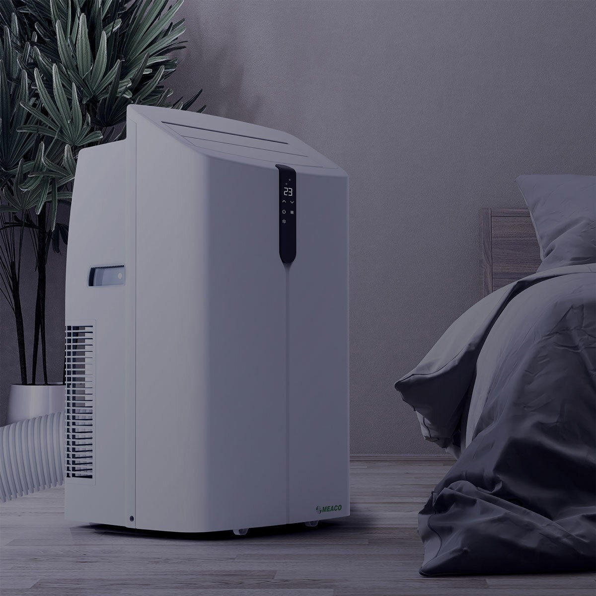 Meaco 12000 BTU Portable Air Conditioner Heater Heat Cool White 3 Speed 24Hr