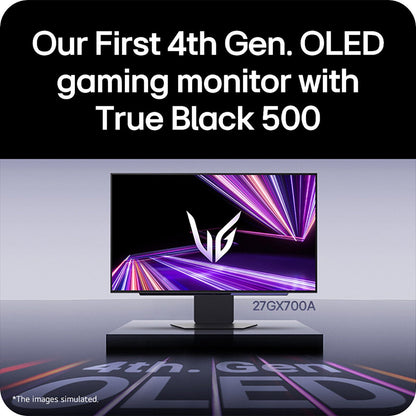 LG UltraGear 27GX700A-B QHD OLED Gaming Monitor 280Hz 0.03ms Black 27 Inch