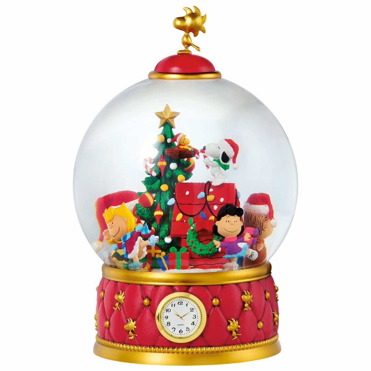 Christmas LED Snow Globe Spinning Glitter Light Up Festive Peanuts 31cm"