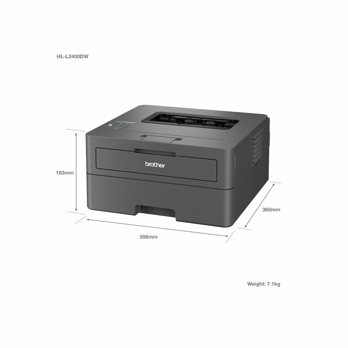 Brother HL-L2400DWE Mono Laser Printer 30ppm Auto Duplex 5GHz WiFi Wireless