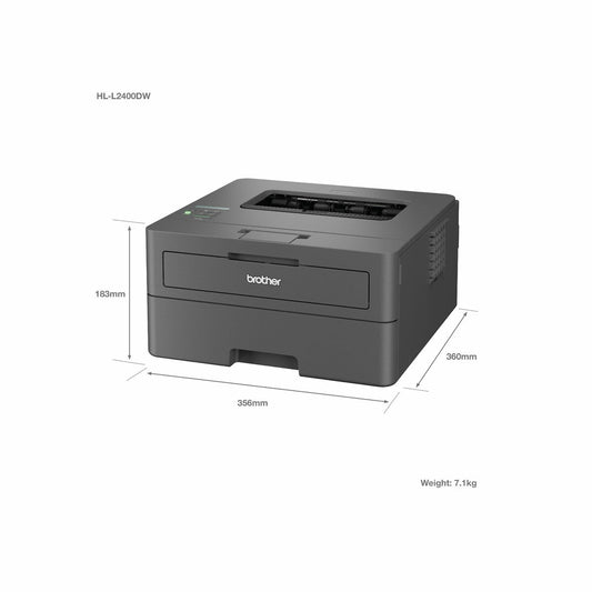 Brother HL-L2400DWE Mono Laser Printer 30ppm Auto Duplex 5GHz WiFi Wireless