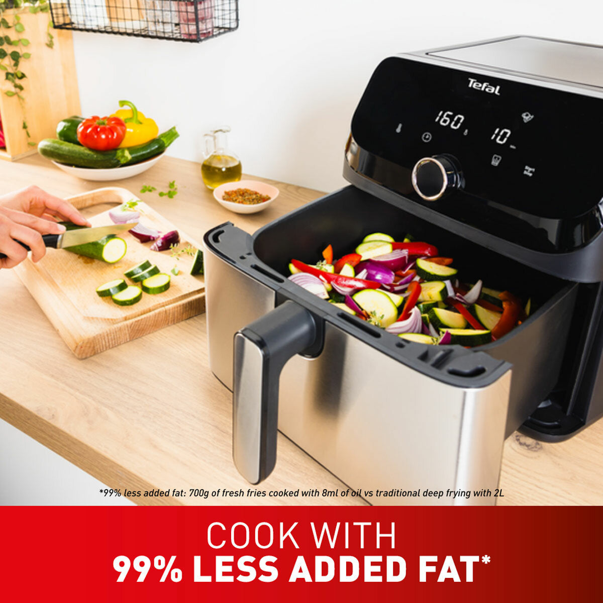 Tefal Easy Fry Mega Air Fryer EY855D40 7.5L 8 Presets 2020W Stainless Steel