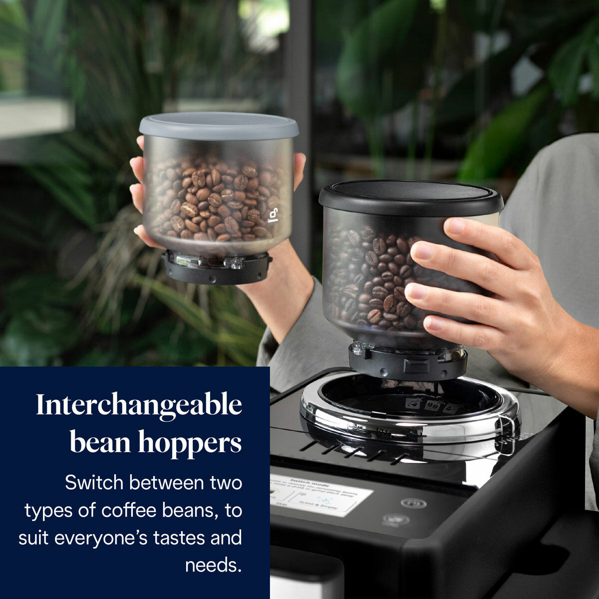 De'Longhi Rivelia Bean to Cup Coffee Machine EXAM440.55.B Black 1.4L 19 Bar