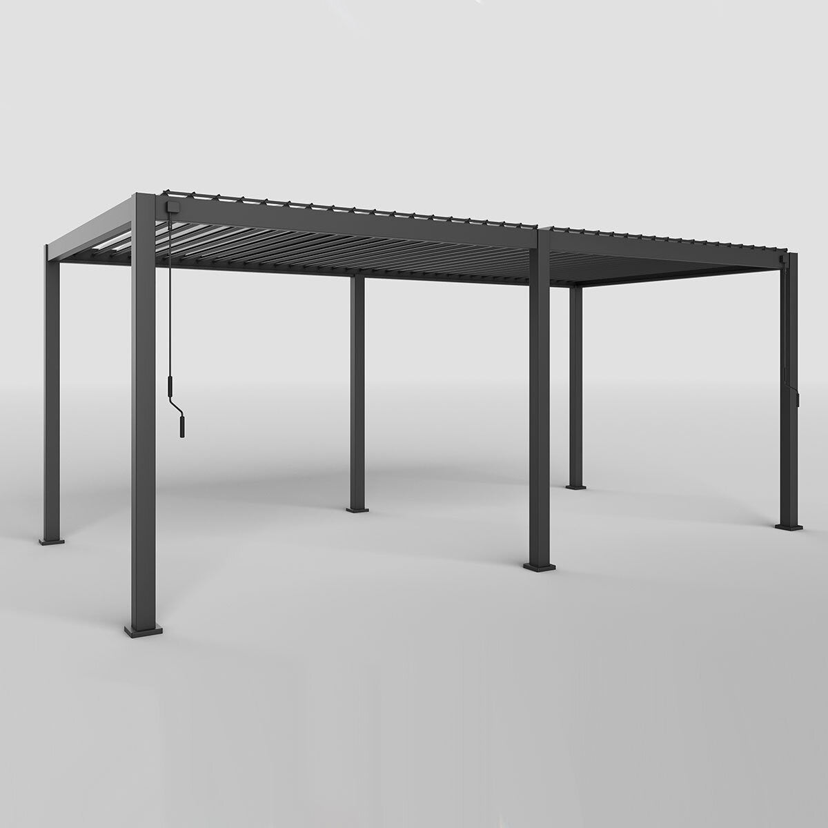 Mirador Louvered Aluminium Pergola 10x20ft Adjustable Anthracite Garden e x 5.9m