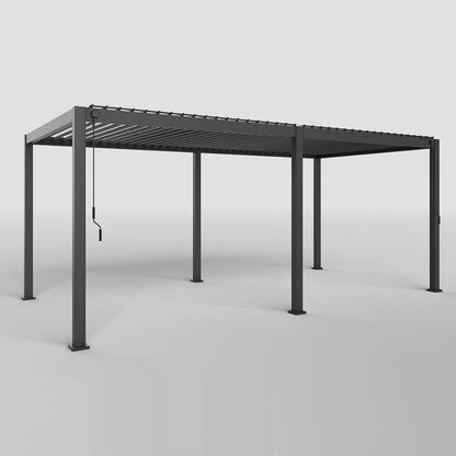 Mirador Louvered Aluminium Pergola 10x20ft Adjustable Anthracite Garden e x 5.9m