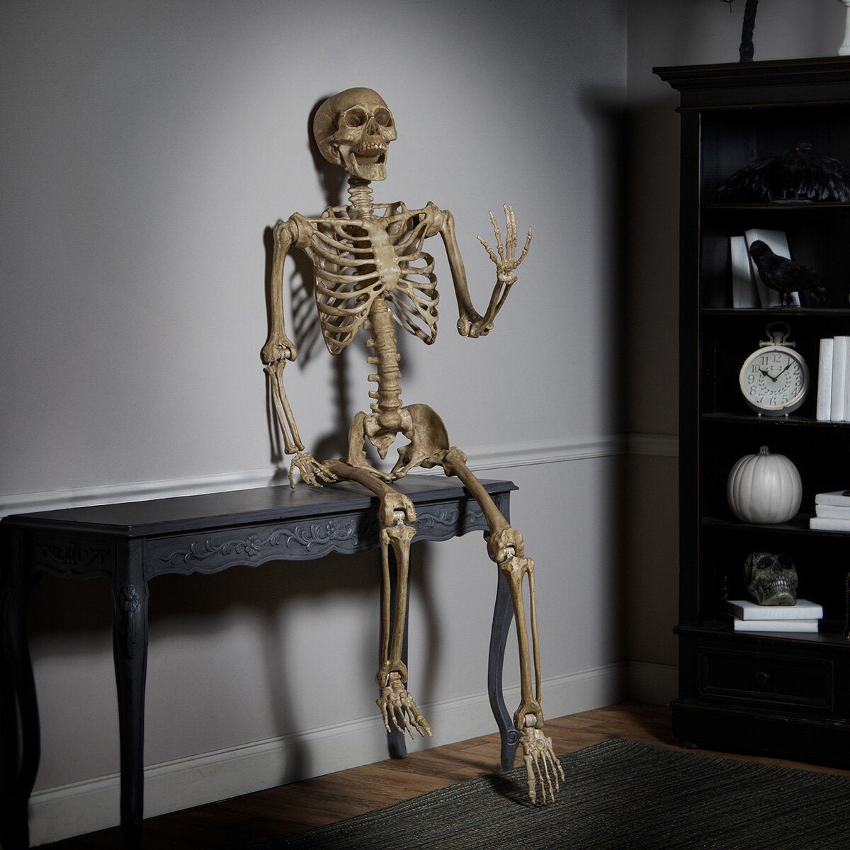 7ft Poseable Skeleton Halloween Decoration Articulated Hanging Indoor Prop