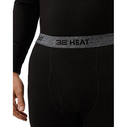 32 Degrees Heat Thermal Base Layer Trousers Pants Black Men 2 Pack Small size S