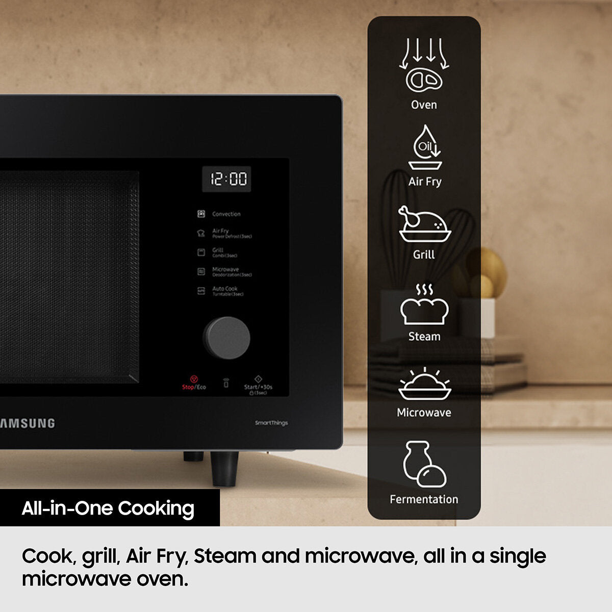 Samsung 32L Microwave Oven Air Fryer Steam Combination MC32DB7746KC 900W Grey