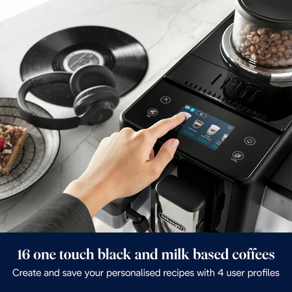 De'Longhi Rivelia Bean to Cup Coffee Machine EXAM440.55.B Black 1.4L 19 Bar