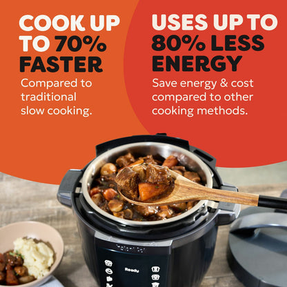 Instant Pot Pro 5.7L 10-in-1 Multicooker Pressure Slow Cooker Caviar Grey 6Qt