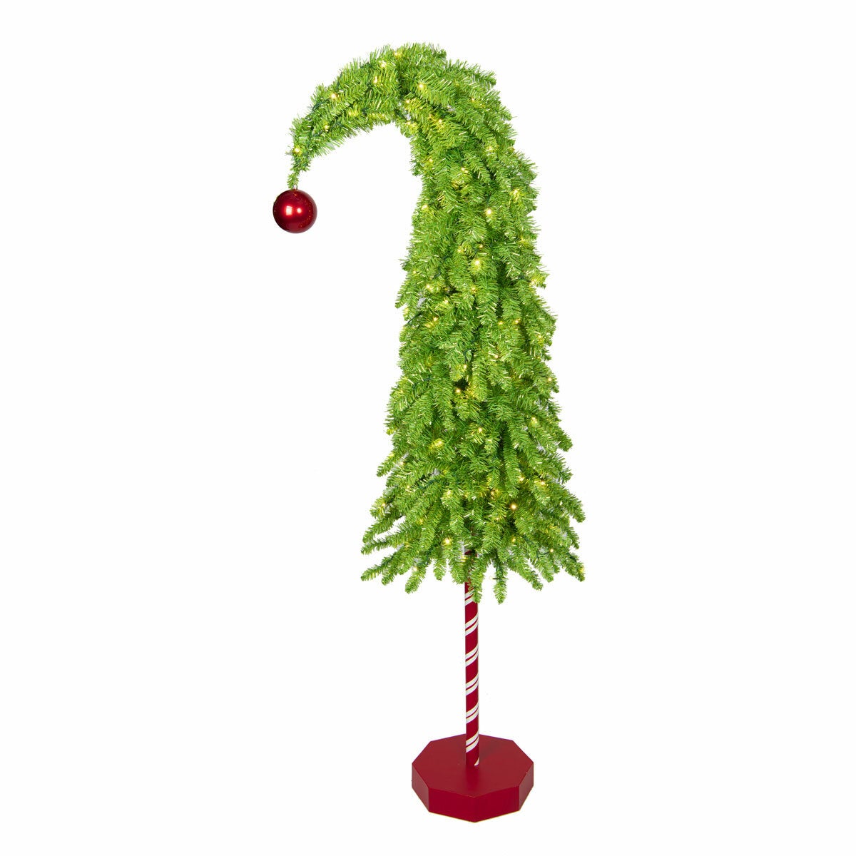 6ft Pre-Lit Whimsical Christmas Tree 150 LED Lights Indoor Festive Decor