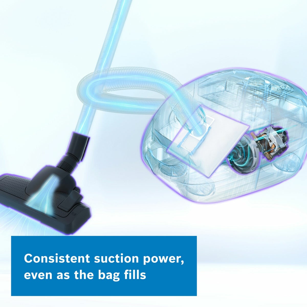 Bosch Series 6 BGL6POWGB Bagged Cylinder Vacuum Cleaner 850W HEPA Hoover 4L