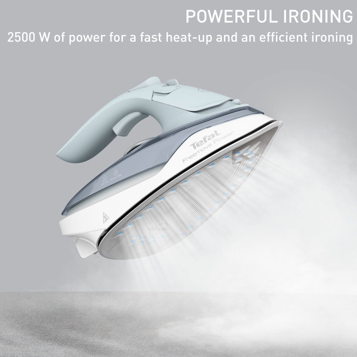 Tefal Freemove FV6642G0 Cordless Steam Iron 2500W Blue Anti-Drip 0.96kg