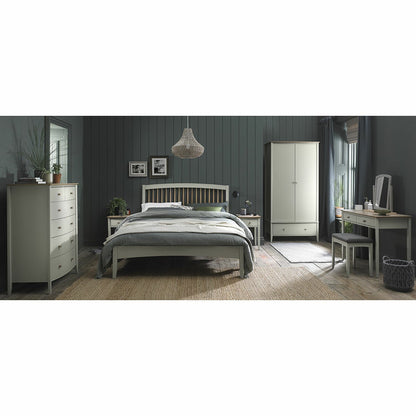 Bentley Designs Whitby Oak Grey 1 Drawer Bedside Nightstand Table 2 Pack