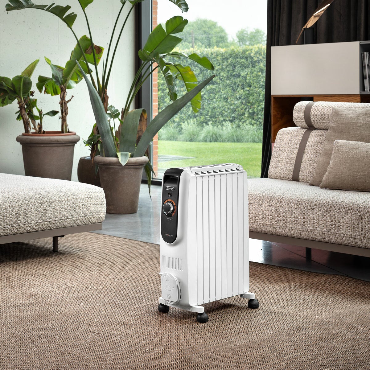 De'Longhi Dragon TRD5082T 2000W Oil Filled Radiator White 24Hr Timer 3 Mode