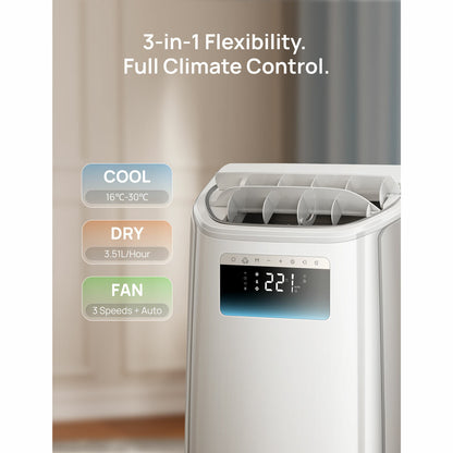 Dreo DR-HAC011S Smart Portable Air Conditioner 3-in-1 Cool Fan Dry White 531S