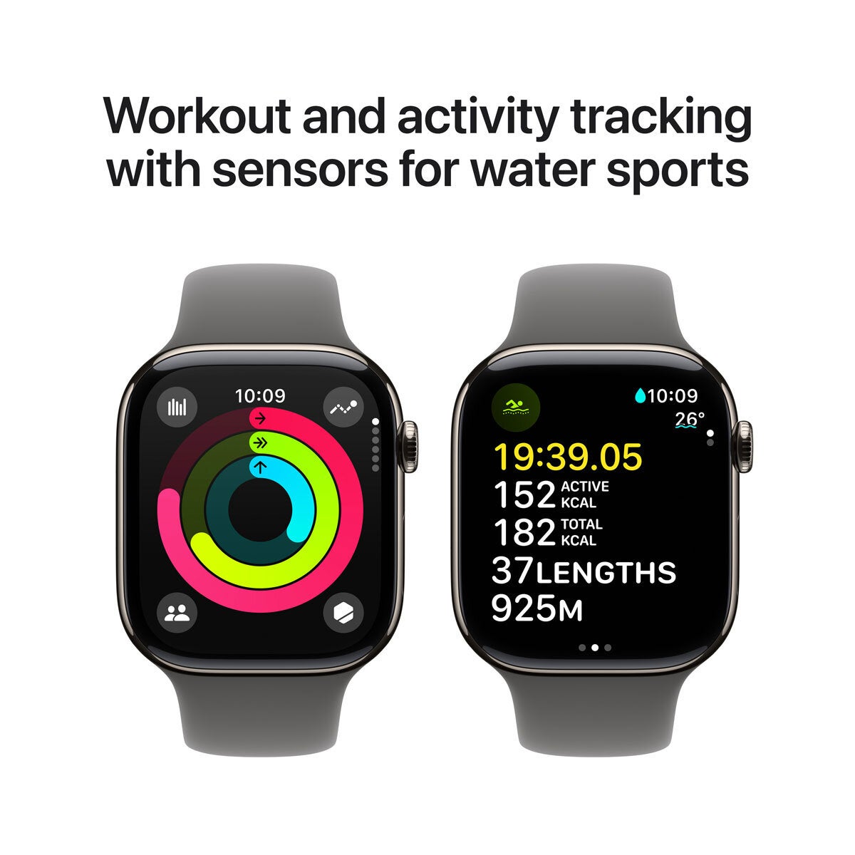 Apple Watch Series 10 GPS Cellular 46mm Natural Titanium Smartwatch MWY93QA/A