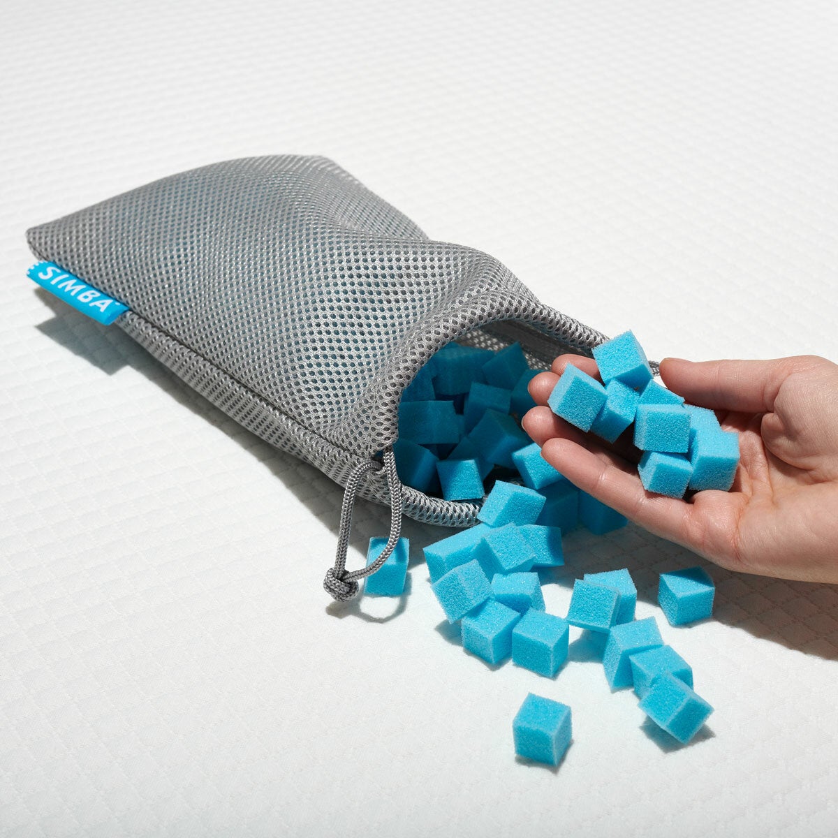 Simba Hybrid Flex Pillow 45x70cm Adjustable Nanocubes Cool-Touch Cotton Cover