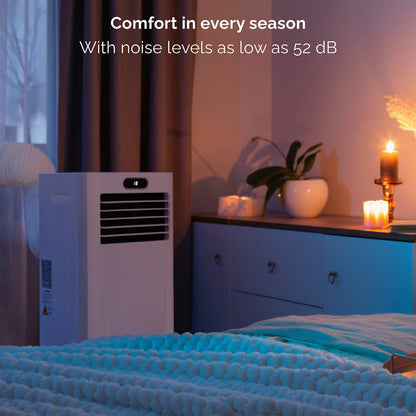 MeacoCool MC9000CHRPRO 9000 BTU Portable Air Conditioner Heater White Smart App
