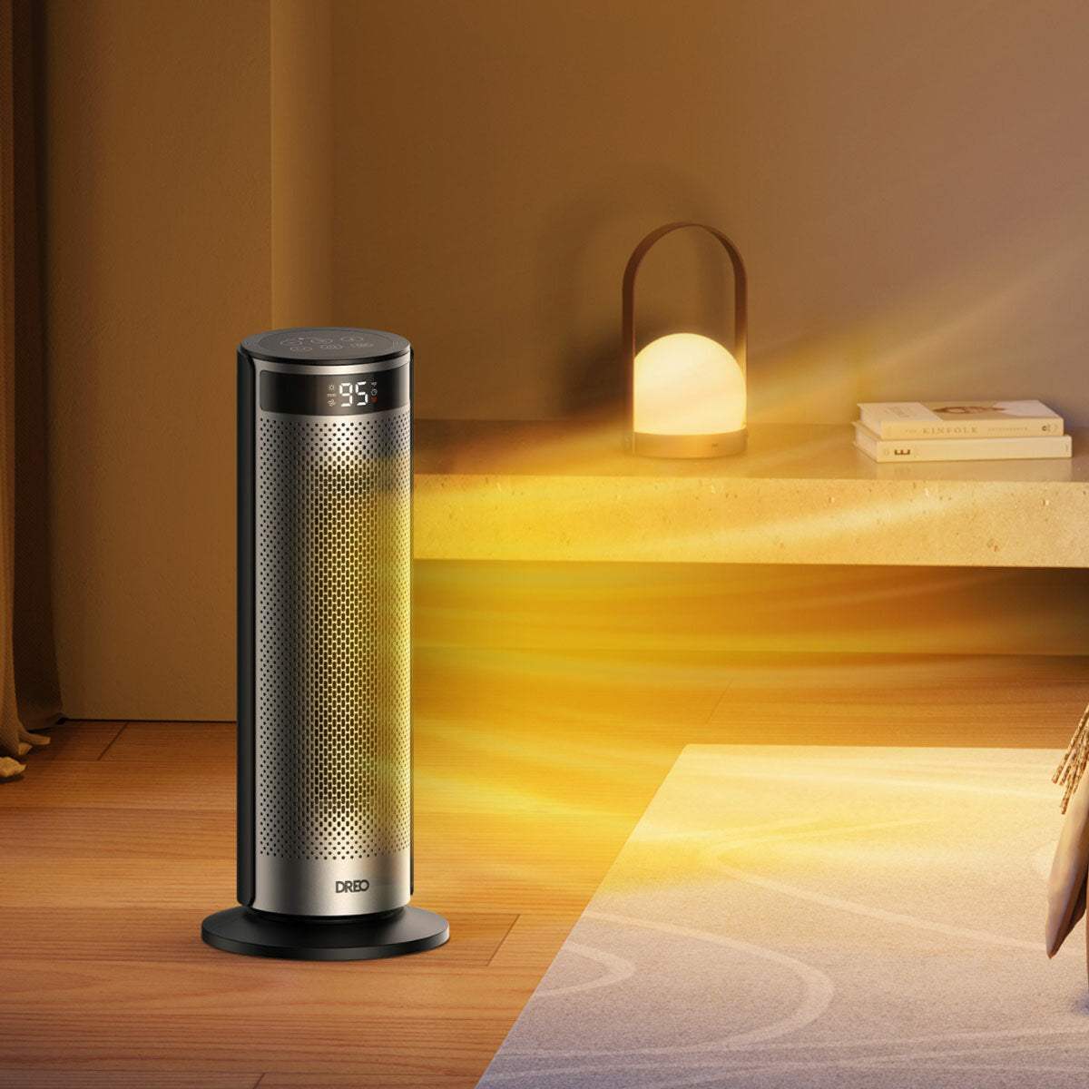 Dreo Solaris 628 Ceramic Tower Heater 2000W Oscillating Remote Control Black