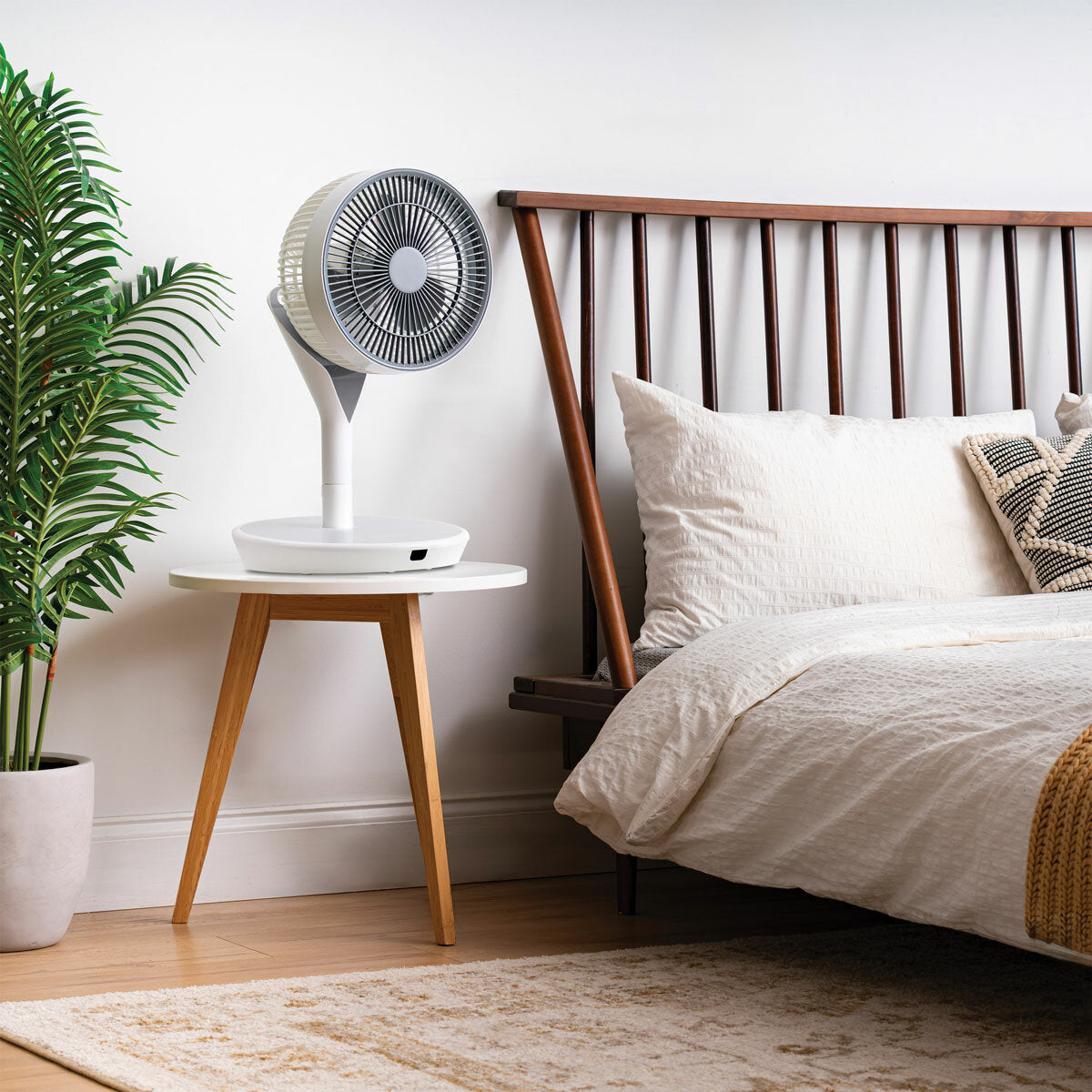 IRIS Woozoo STF-360DC-N 360° Pedestal Fan Air Circulator 12 Speed White Grey