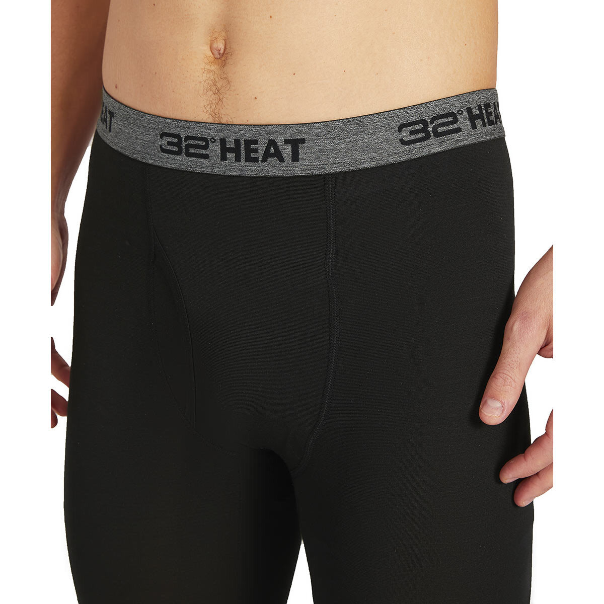 32 Degrees Heat Thermal Base Layer Trousers Pants Black Men 2 Pack Small size S