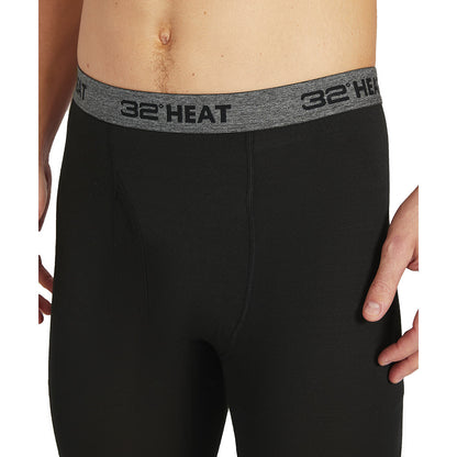 32 Degrees Heat Thermal Base Layer Trousers Pants Black Men 2 Pack Small size S