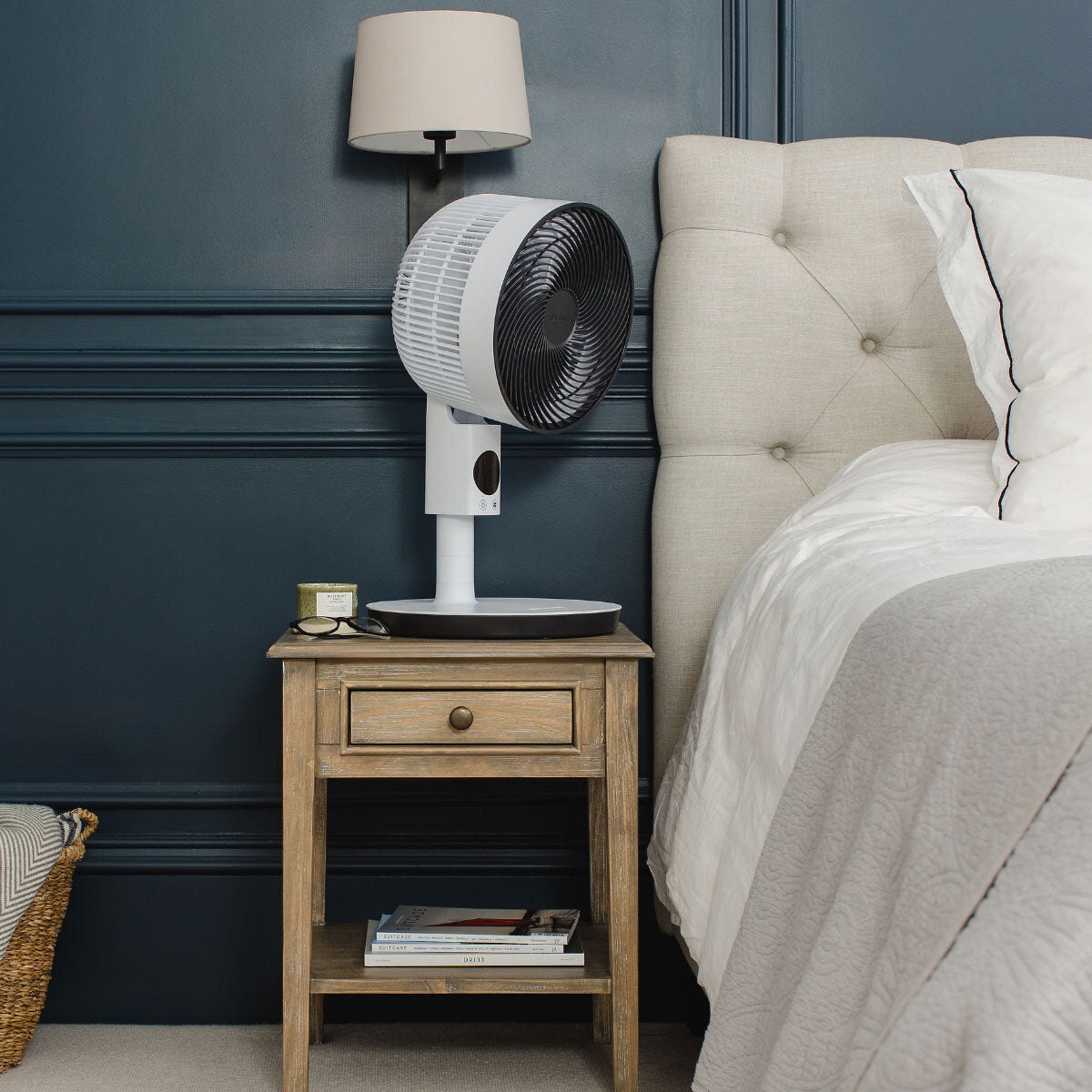 Meaco Sefte 10" 3-in-1 Pedestal Fan Air Circulator 12 Speed White DC Motor