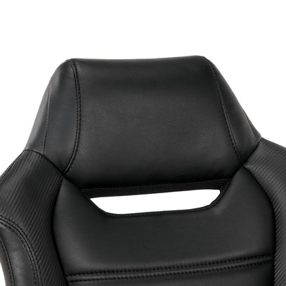 True Innovations Office Chair Black PU Adjustable Height Tilt Lock Desk Chair