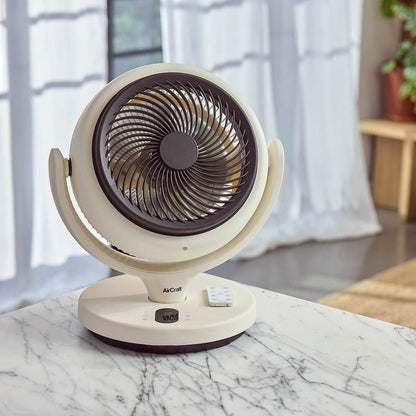 AirCraft Lume Mini Desktop Fan Remote Control LED Ambient Light 12 Speed 24W
