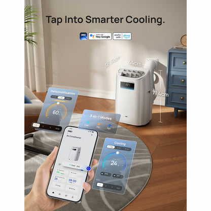 Dreo DR-HAC011S Smart Portable Air Conditioner 3-in-1 Cool Fan Dry White 531S